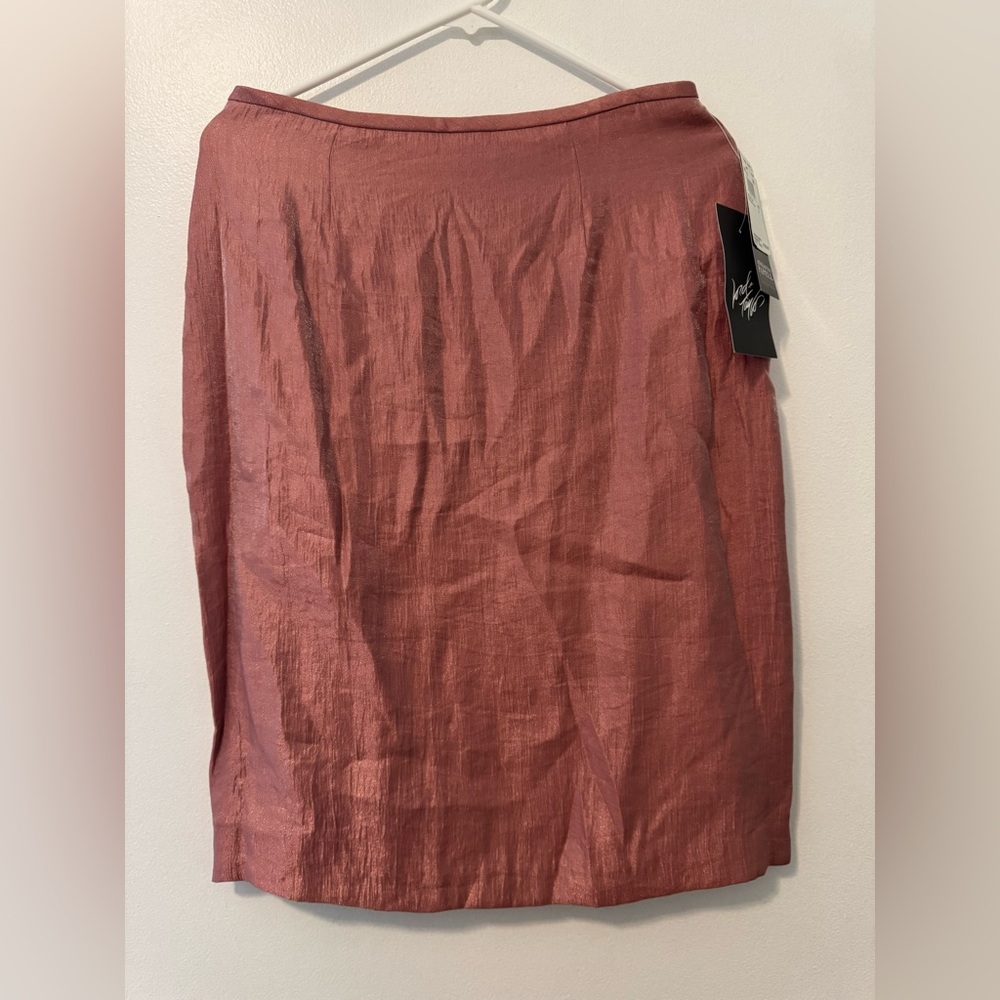 Adrianna Papell Metallic Salmon Skirt